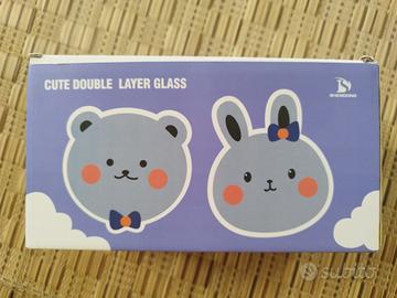 Cute double layer glass