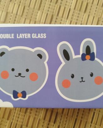 Cute double layer glass