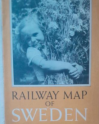 Carta ferroviaria - Railway Map of Sweden anni '50