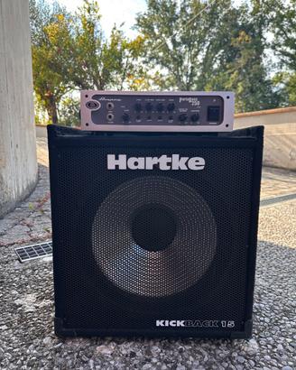 Stack Testata Ampeg e cassa Hartke