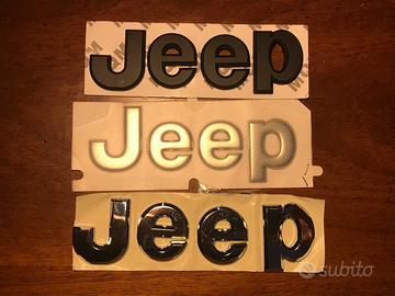3 scritte jeep da cofano