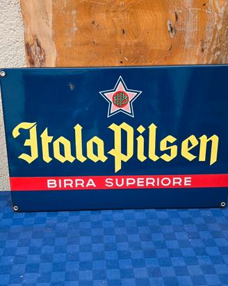 Insegna Tabella Smaltata Itala Pilsen