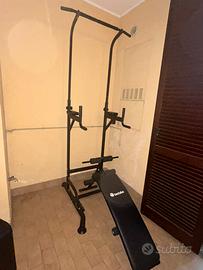 Stazione multifunzione trazioni+panca abs