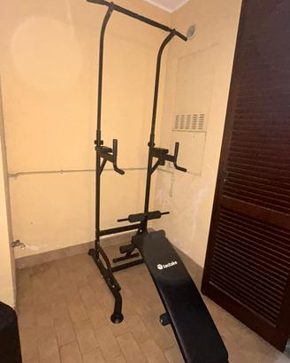 Stazione multifunzione trazioni+panca abs