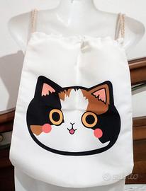 Zainetto in cotone - Stampa Gatto