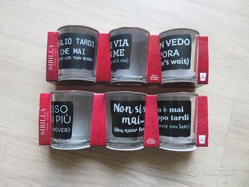 Doppio set per 6 bicchieri vetro Sibilla Galileo