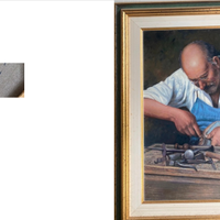 QUADRO CON CORNICE: CIABATTINO MICHELI 57X67