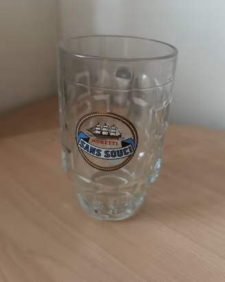 6 boccali birra Moretti Sans Souci anni 80 nuovi