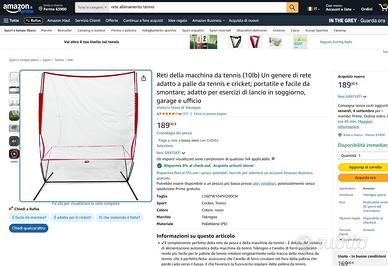 Rete Allenamento tennis