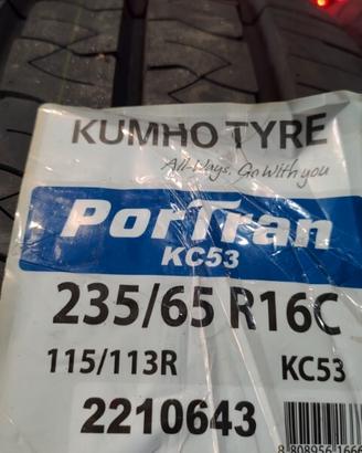 2 PNEUMATICI NUOVI 235 65 16CFURGONE CARICO - KUMH