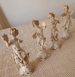 4 putti angeli suonatori capodimonte