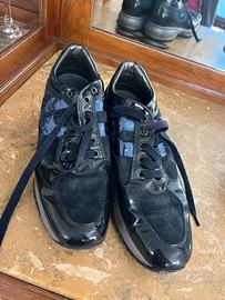 Hogan donna blu con pagliette e beige sfoderate