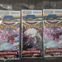 3 pacchetti pokemon set origine perduta