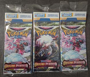3 pacchetti pokemon set origine perduta