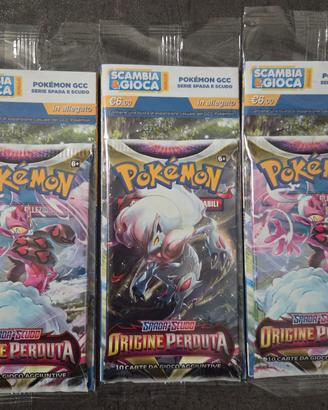 3 pacchetti pokemon set origine perduta