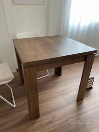 Tavolo 80x80/160 cm roverescuro