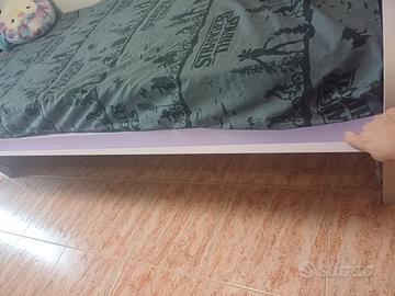 Letto singolo con 2° letto estraibile +2 Materasso