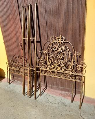 2 letti Singoli In Ferro Battuto Vintage Metà 900