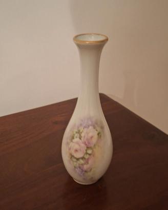 Vaso monofiore in porcellana di Limoges