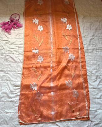 Tende velate arancioni per finestre | 145 x 67 cm
