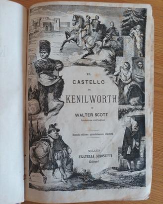 Libro Antico "Il Castello di Kenilworth"  W. Scott