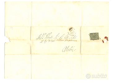 Stato Pontificio 1858 - Busta lettera con 2 Baj