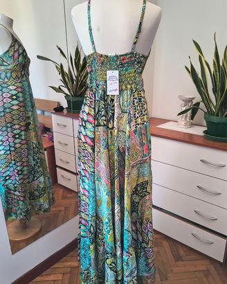 Vestito Boho stile indiano 100%seta
