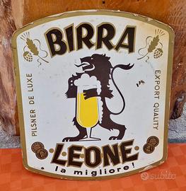 Cartonato Pubblicitario Vintage Birra Leone