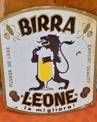 Cartonato Pubblicitario Vintage Birra Leone