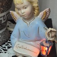 Angioletto luce notturna in porcellana vintage 