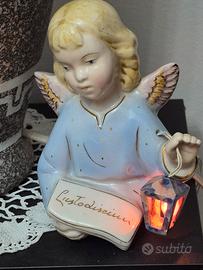 Angioletto luce notturna in porcellana vintage 