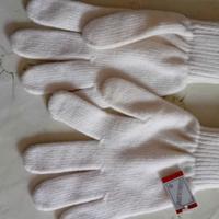 guanti bianchi "Gusci di lana" Made in Italy 