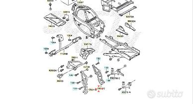 Supporto pedana post Dx Kawasaki ZXR H1 STINGER 35