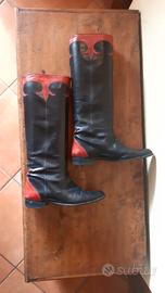 Stivali Vintage in Pelle 1985 ca