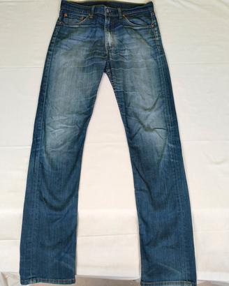Levi's 513 Uomo W32 L34 Slim Straight Blu