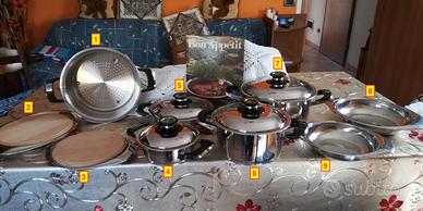 Batteria di Pentole AMC nuove Libro Verde