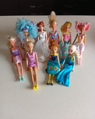 Lotto 9 Barbie ( incluse Anna e Elsa di Frozen)