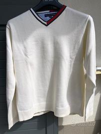 Pullover da uomo bianco Tommy Hilfiger M