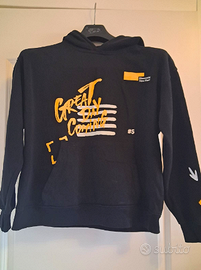 Zara Felpa Nera Ragazzi Taglia 164 - 100% Cotone