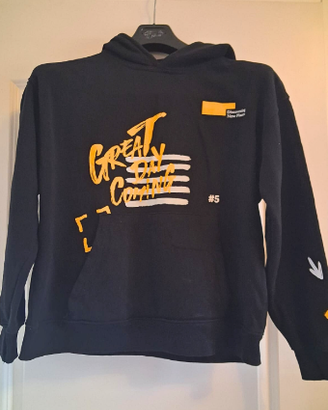 Zara Felpa Nera Ragazzi Taglia 164 - 100% Cotone
