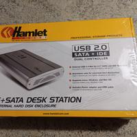 Hamlet Box per Hard Disk IDE+SATA da 3.5 pollici