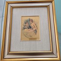 Coppia di quadri Enrico Felisari - Foglia oro 23 k