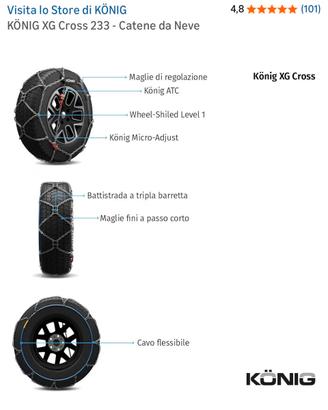 Catene da Neve KÖNIG XG Cross 233