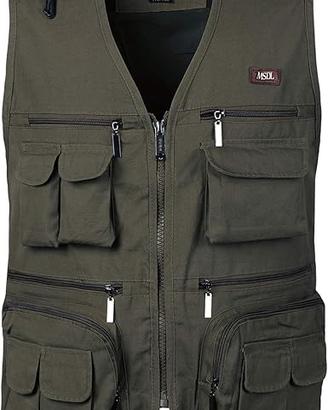 Gilet da Pesca da Uomo Multitasche