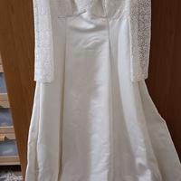 abito da sposa, colore avorio, taglia 46