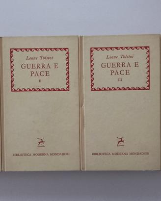 Guerra e pace di Tolstoj 4 vol. 1960 Mondadori