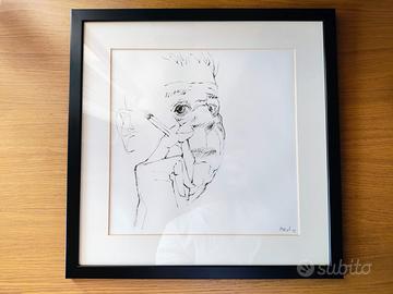 Tullio Pericoli - ritratto di Eugenio Montale