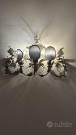 Tre applique in lamierino argento vintage ‘900
