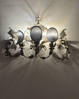 Tre applique in lamierino argento vintage ‘900