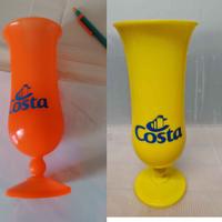 2 Bicchieri Calice Flute Plastica Costa Crociere